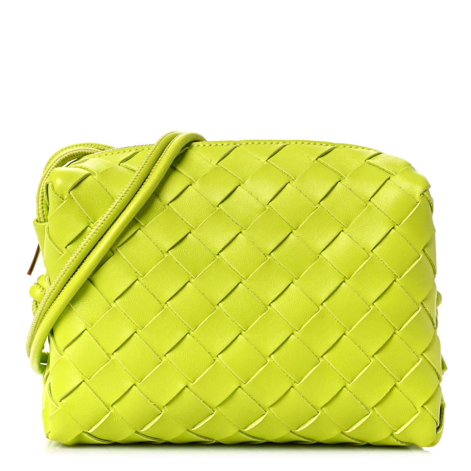 Bottega Veneta Nappa Intrecciato Mini Loop Camera Bag Acid Kiwi 1 of 8