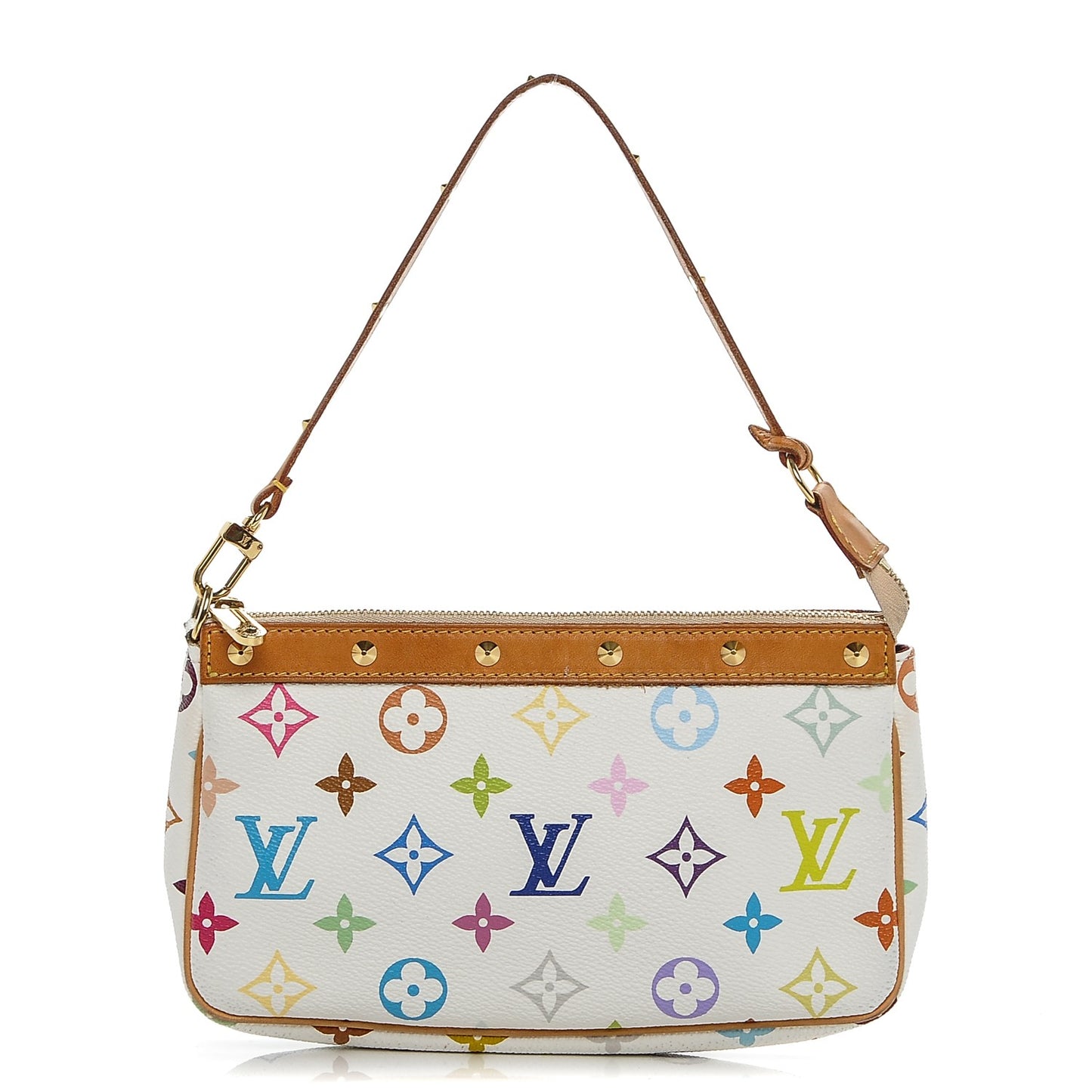 Monogram Multicolor Pochette Accessories White