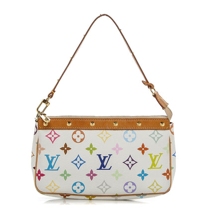 Louis Vuitton Monogram Multicolor Pochette Accessories White 1 of 8
