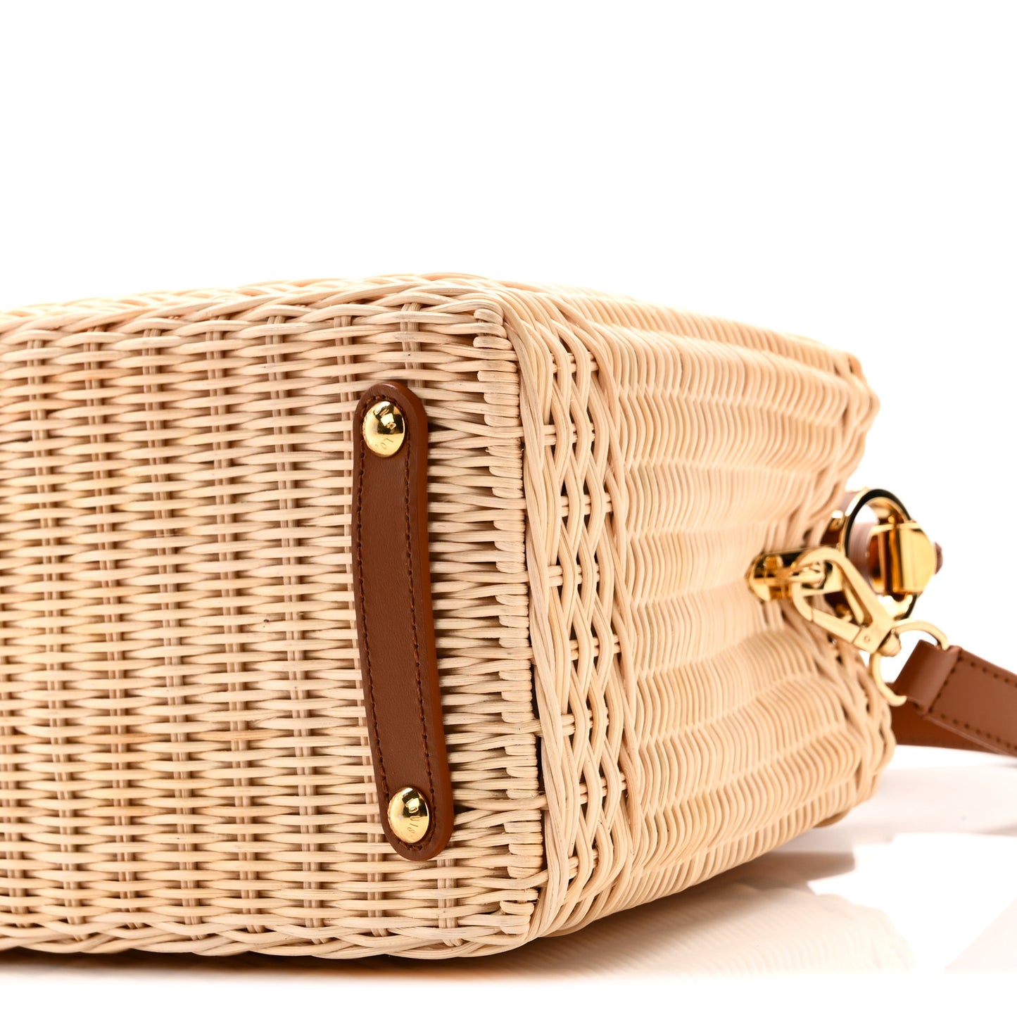 Rattan Calfskin Capucines BB Tan