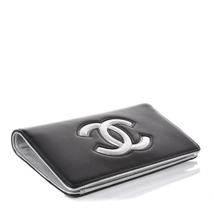 Chanel Lambskin Timeless CC Yen Wallet Black Silver 4 of 9