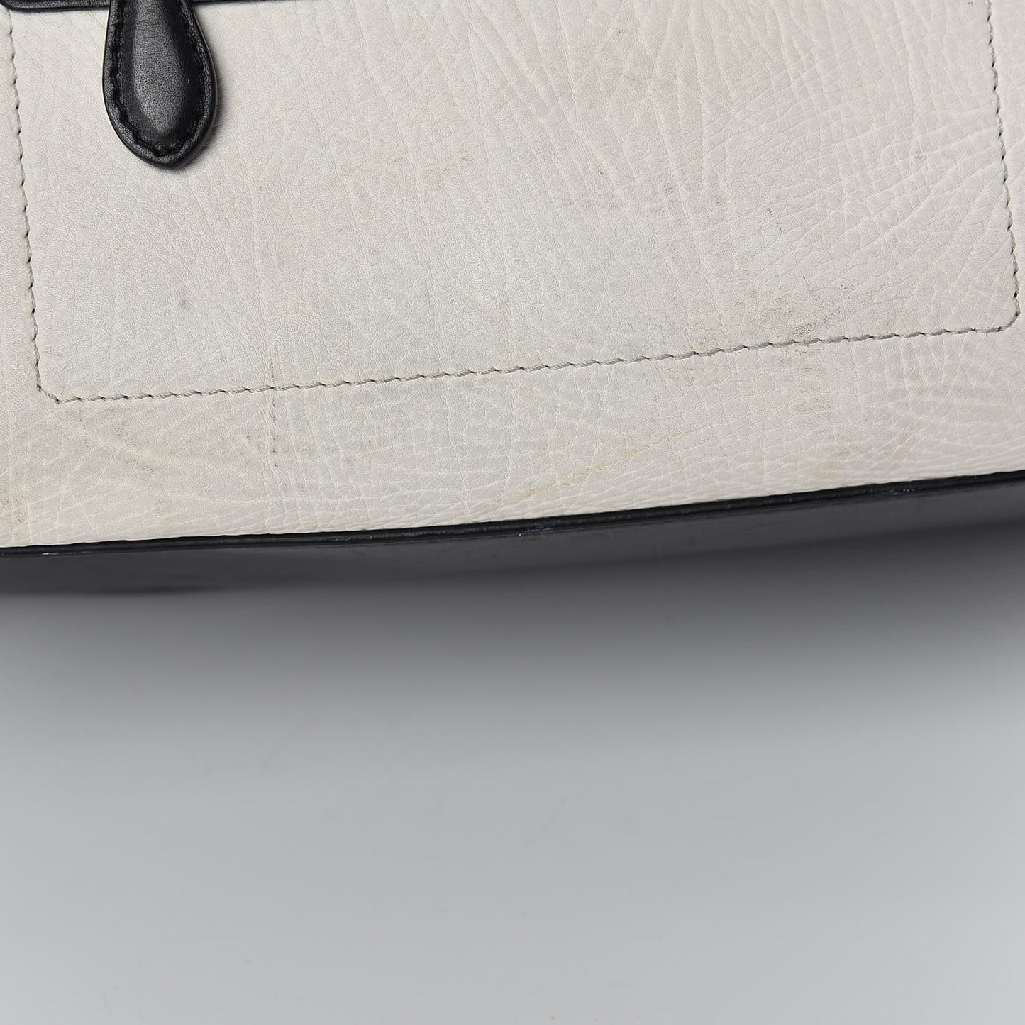 Smooth Calfskin Shrunken Lambskin Mini Bi-Color Luggage Black White
