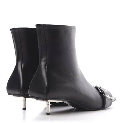 Balenciaga Shiny Calfskin 40mm Belt Booties 38.5 Black 4 of 11