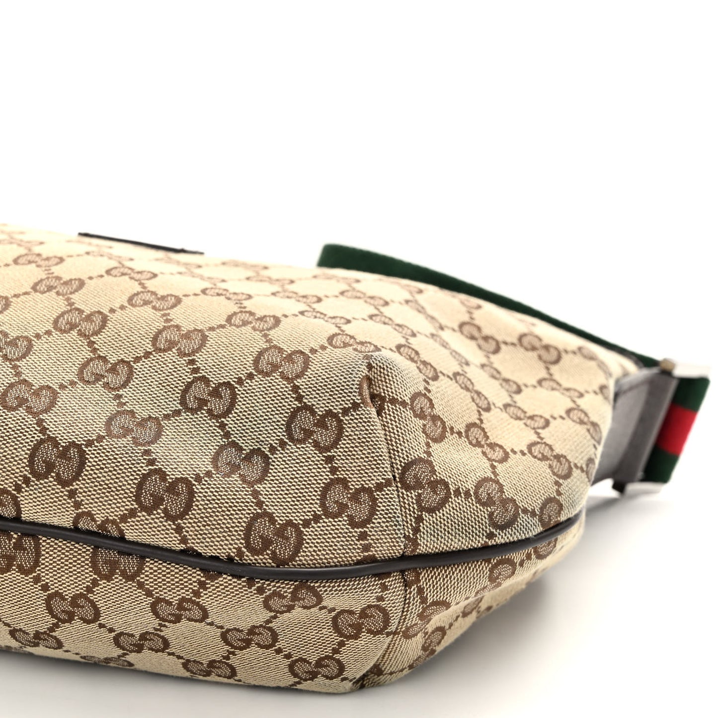 Monogram Web Medium Half Moon Hobo Dark Brown