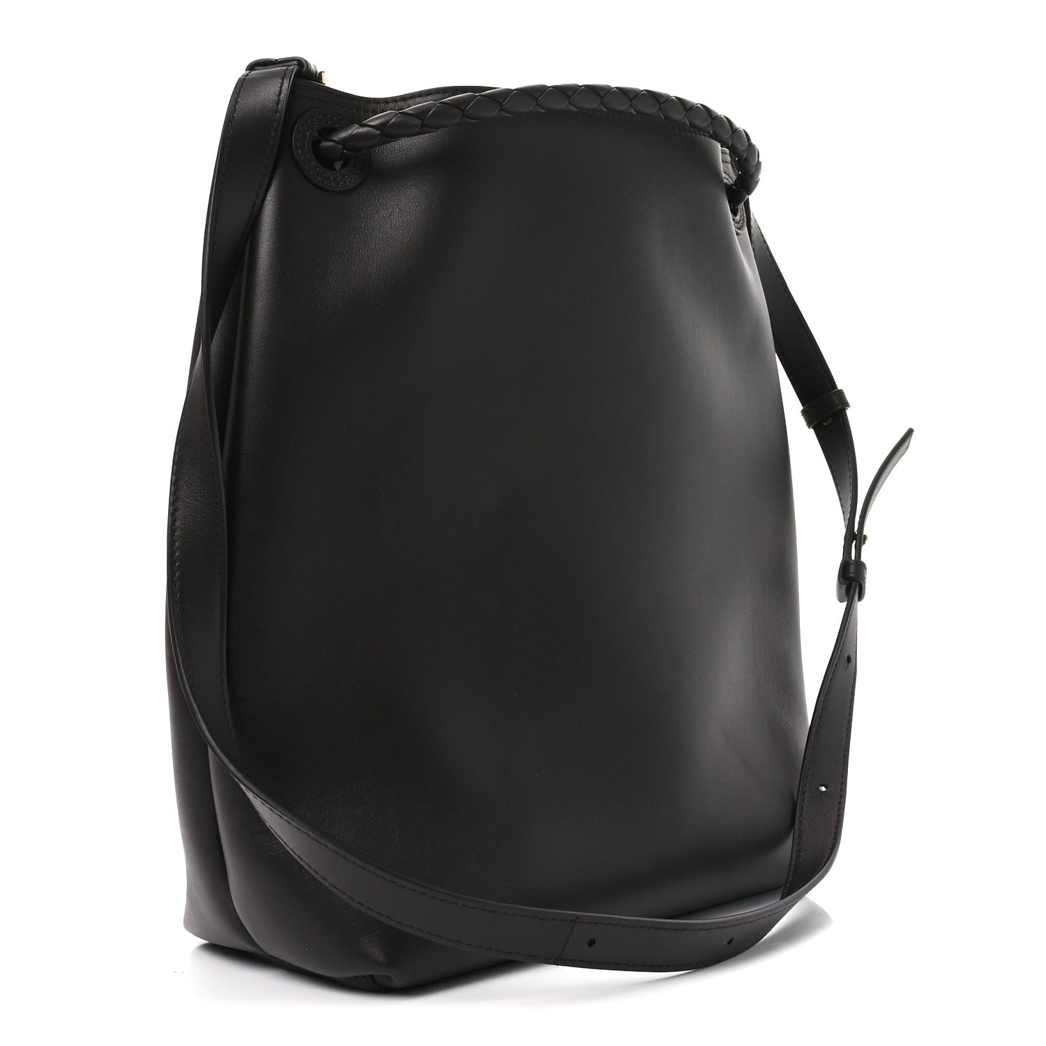 Bottega Veneta Silky Calfskin Vertical Andiamo Bucket Bag Fondant 3 of 10