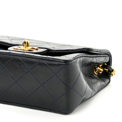 Chanel Lambskin Quilted Mini Square Flap Navy Blue 9 of 9