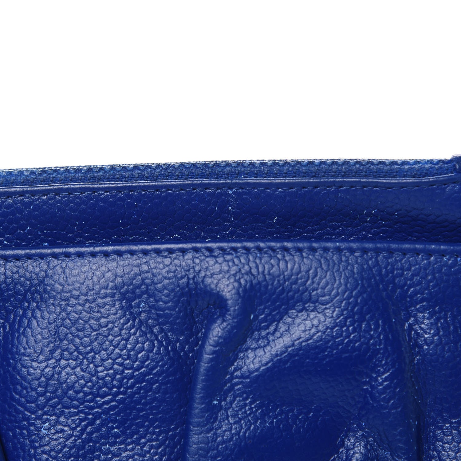 Chanel Caviar Half Moon Wallet On Chain WOC Blue 15 of 16