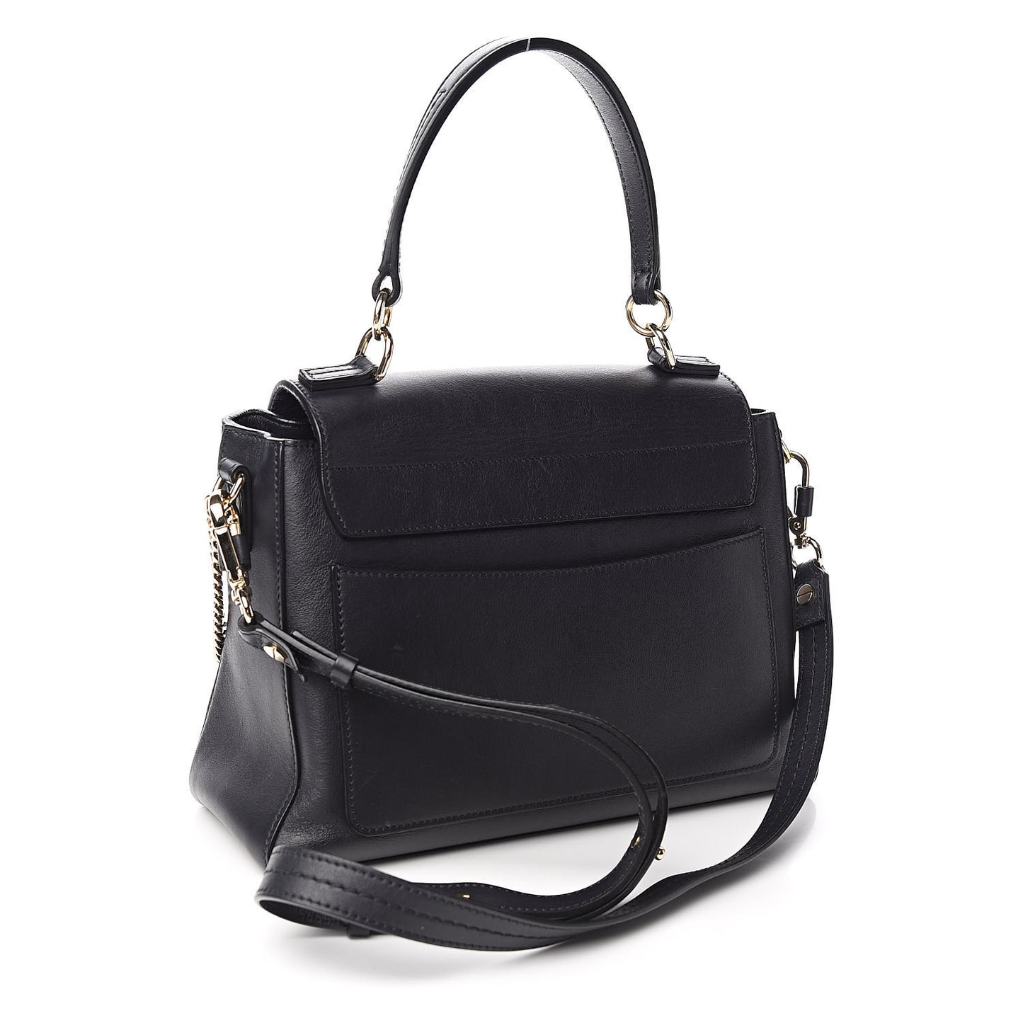 Smooth Calfskin Quilted Small Faye Day Shoulder Bag Full Blue