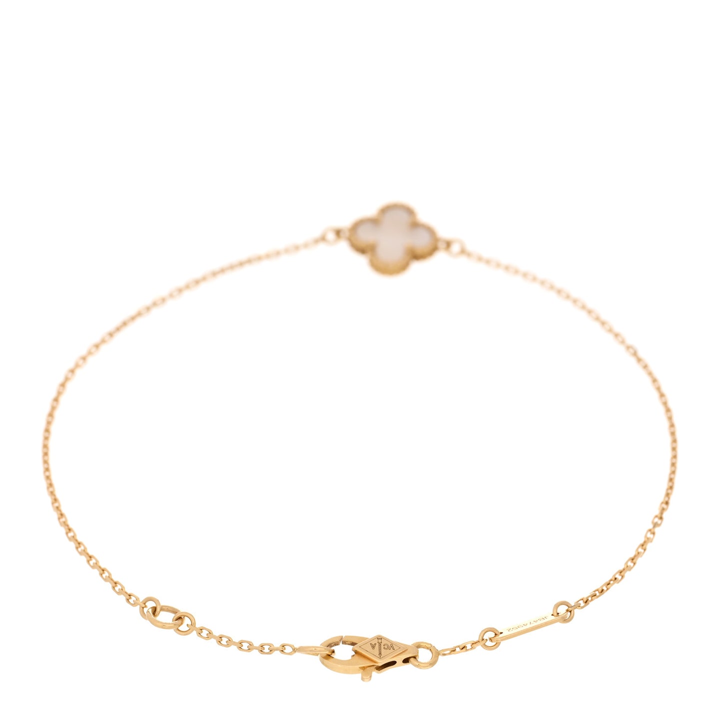 18K Yellow Gold Mother of Pearl Sweet Alhambra Bracelet