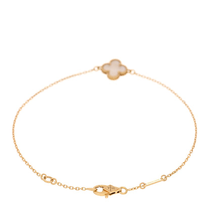 Van Cleef & Arpels 18K Yellow Gold Mother of Pearl Sweet Alhambra Bracelet 2 of 4