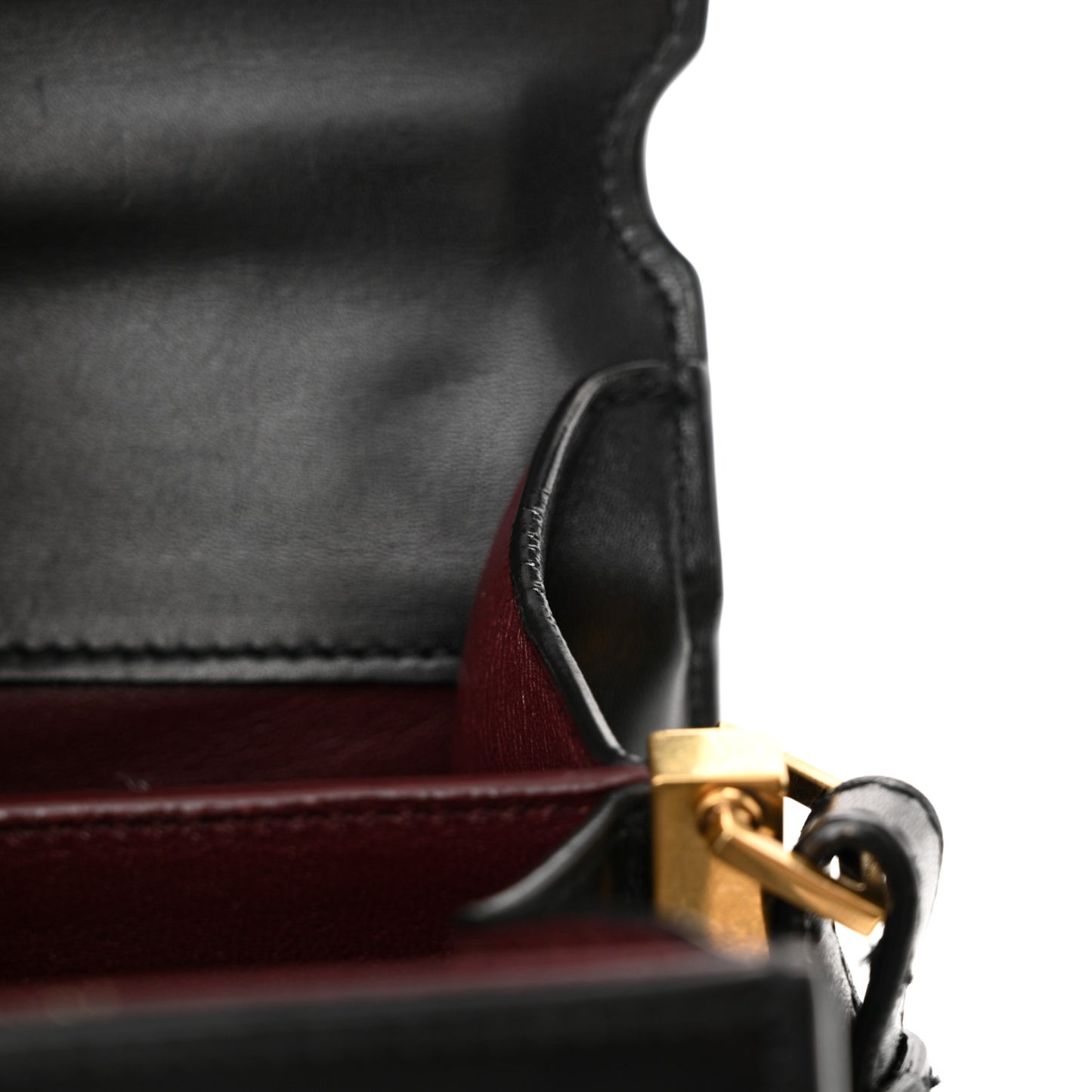 Smooth Calfskin Medium Classic Monogram Cassandra Top Handle Black Rouge Legion