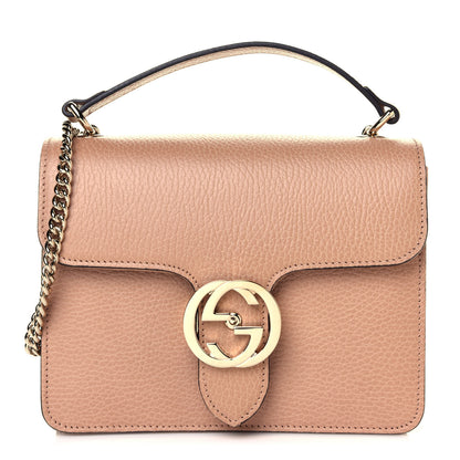 Gucci Dollar Calfskin Small Interlocking G Shoulder Bag Camelia 1 of 11