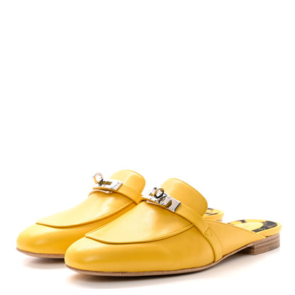 Hermes Goatskin Oz Mules 39 Jaune Sable 3 of 11