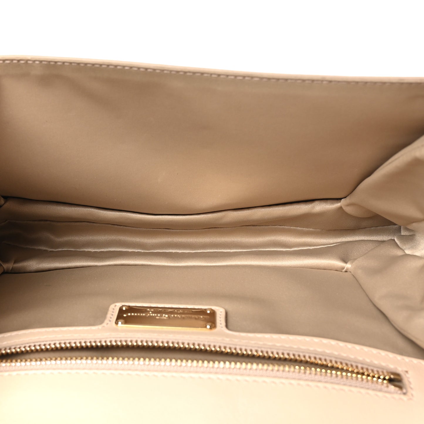 Stitched Calfskin Medium Ginny Shoulder Bag Macadamia