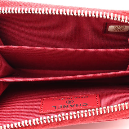Chanel Caviar Quilted Zip Coin Purse Red 5 of 8