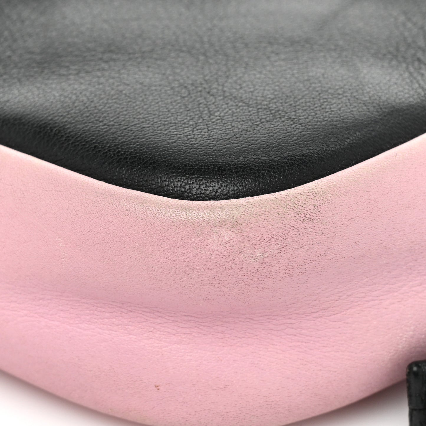 Calfskin Quilted Cambon Pochette Pink Black