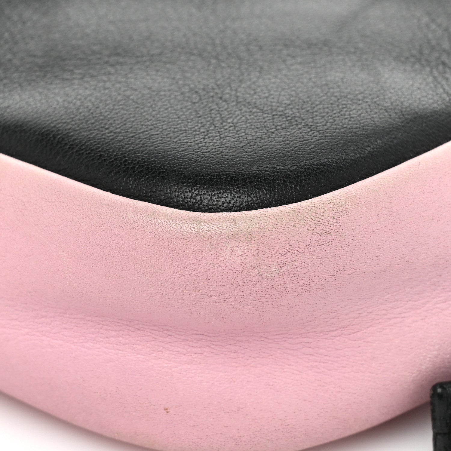 Chanel Calfskin Quilted Cambon Pochette Pink Black 10 of 17