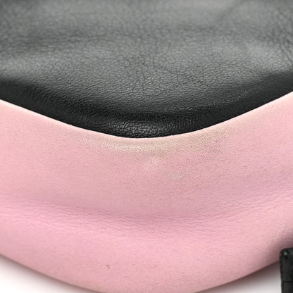 Chanel Calfskin Quilted Cambon Pochette Pink Black 10 of 17