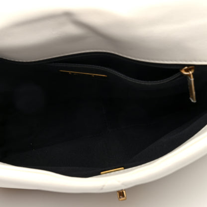 Chanel Lambskin Quilted Large Chanel 19 Flap White 5 of 10