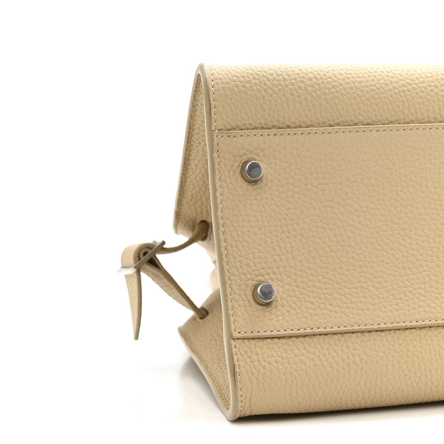 Matte Grained Calfskin Margaux Shoulder 12 Boulder