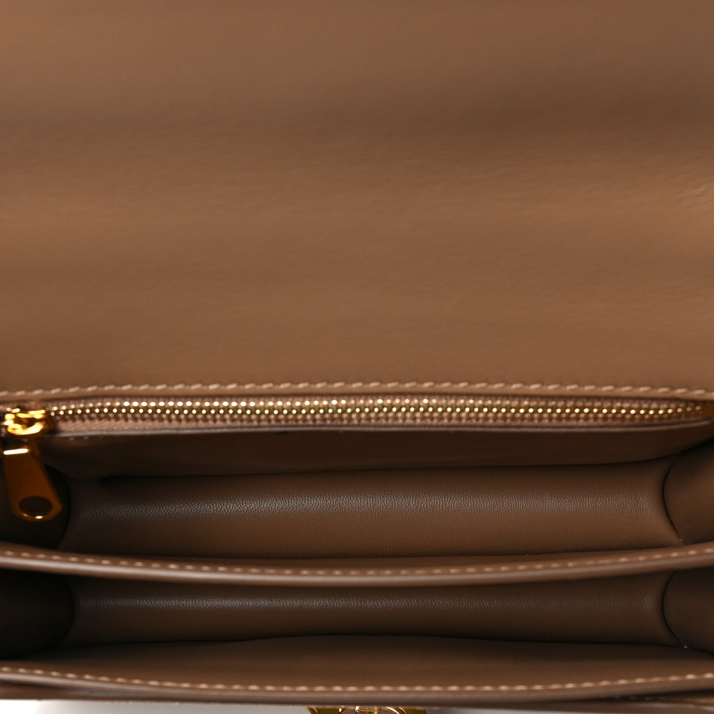 Calfskin Monogram Embossed Small TB Bag Light Camel