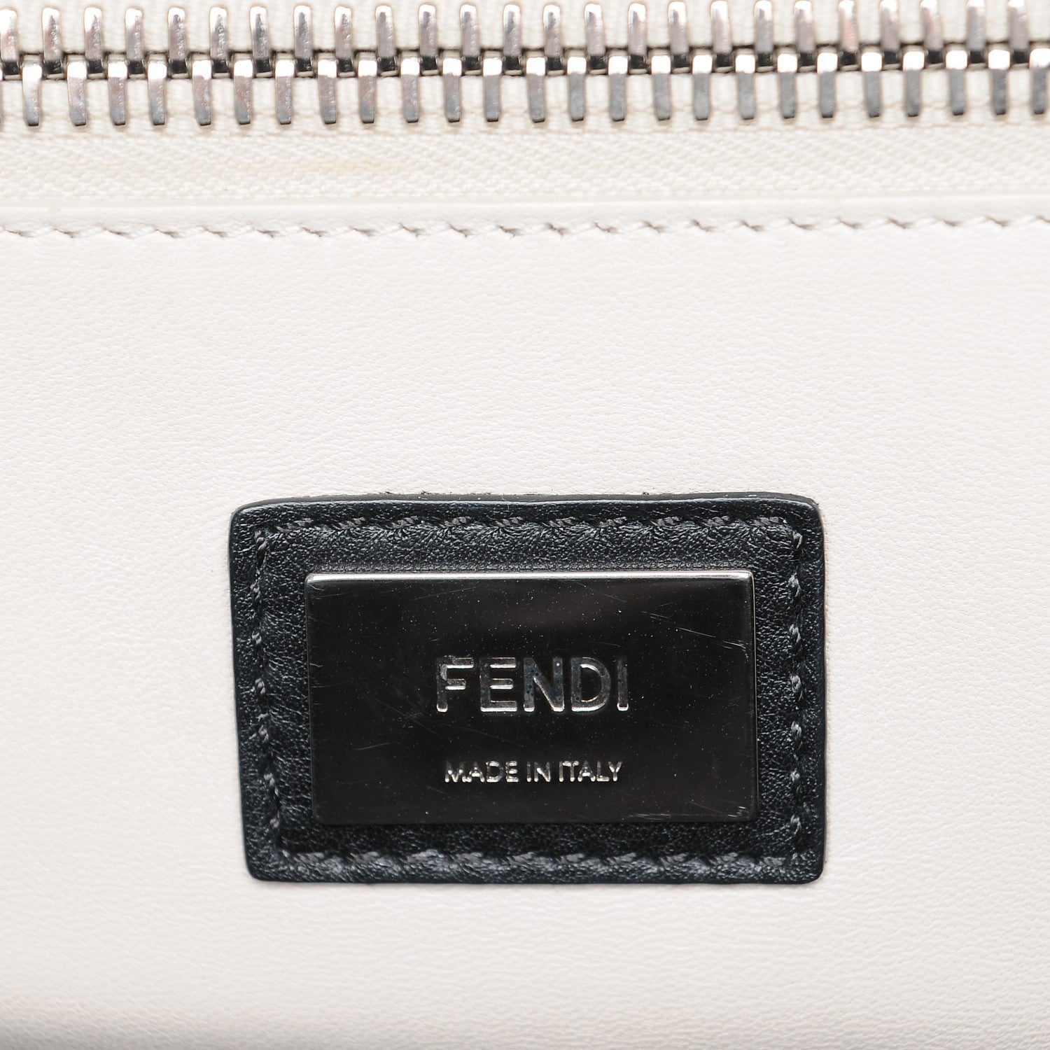 Fendi Vitello Dolce Shiny Nappa Large Peekaboo Iconic Satchel Black Camelia 7 of 8