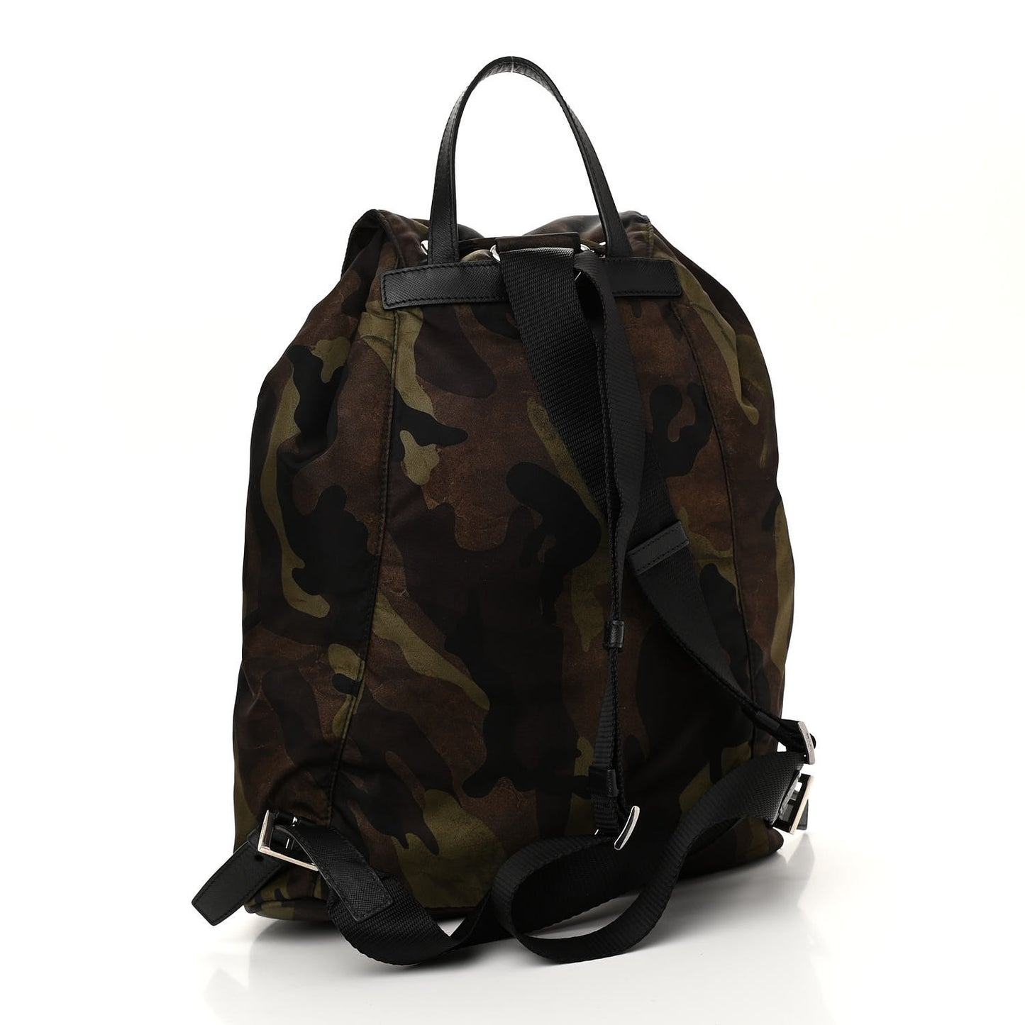 Tessuto Nylon Camouflage Print Cinch Backpack Mimetico