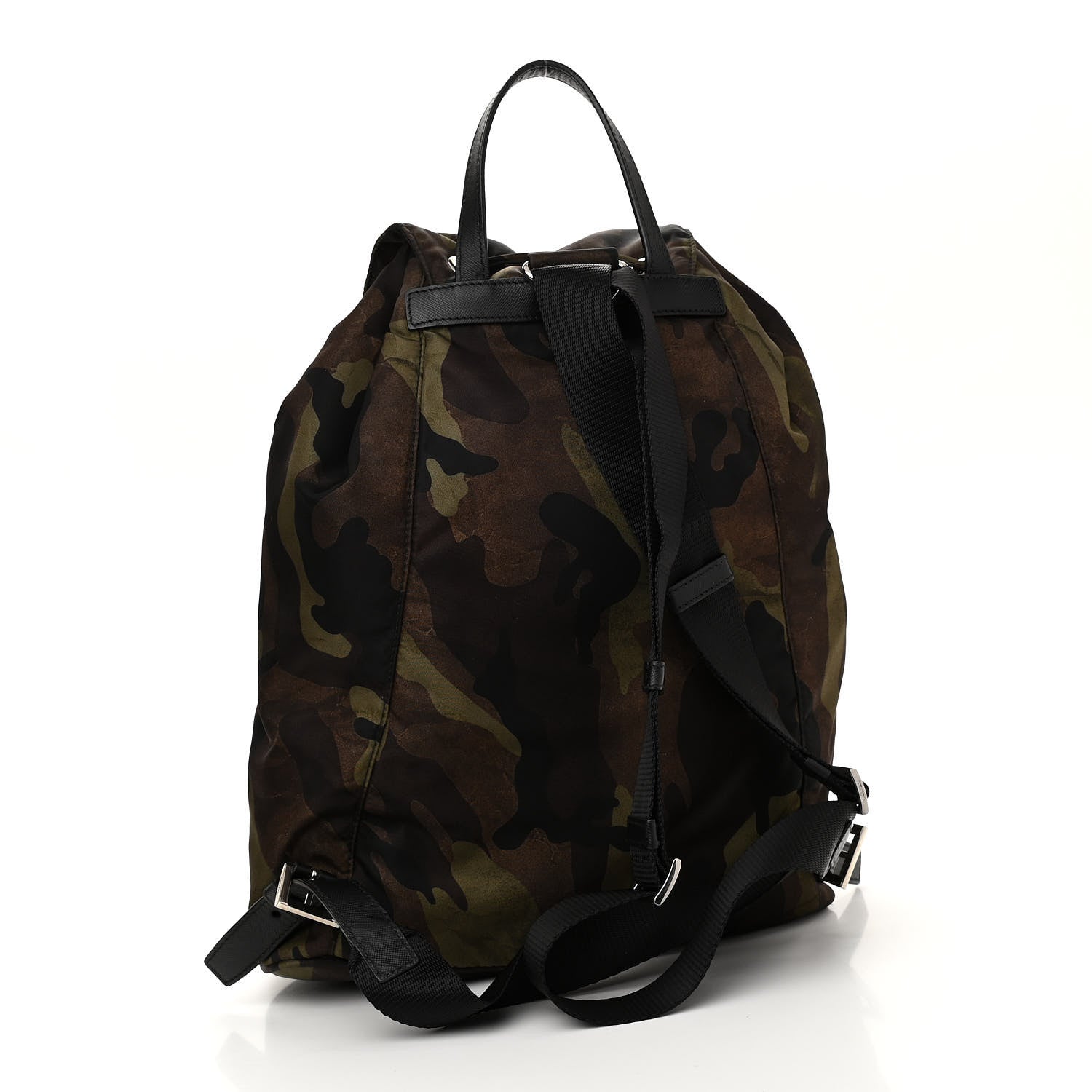 Prada Tessuto Nylon Camouflage Print Cinch Backpack Mimetico 3 of 9