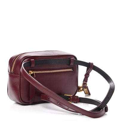 Saint Laurent Calfskin Matelasse Monogram Lou Belt Bag Dark Legion Red 3 of 11