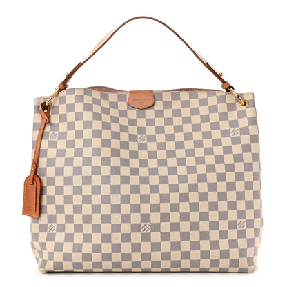 Louis Vuitton Damier Azur Graceful MM Rose Ballerine 1 of 12