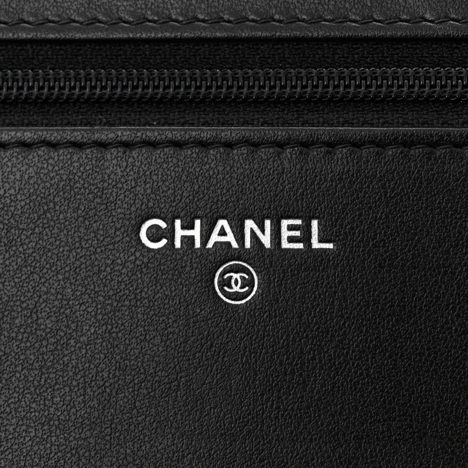 Chanel Caviar Chevron Quilted Boy Wallet On Chain WOC Black 6 of 12