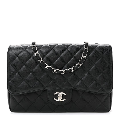 Chanel Caviar Quilted Jumbo Single Flap Black 1 of 10