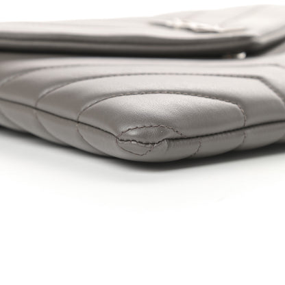 Saint Laurent Calfskin Y Quilted Monogram Loulou Flap Bag Earth 9 of 14