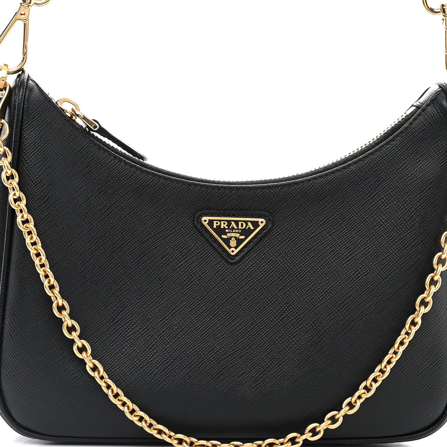 Prada Saffiano Lux Re-Edition 2005 Shoulder Bag Black 8 of 10