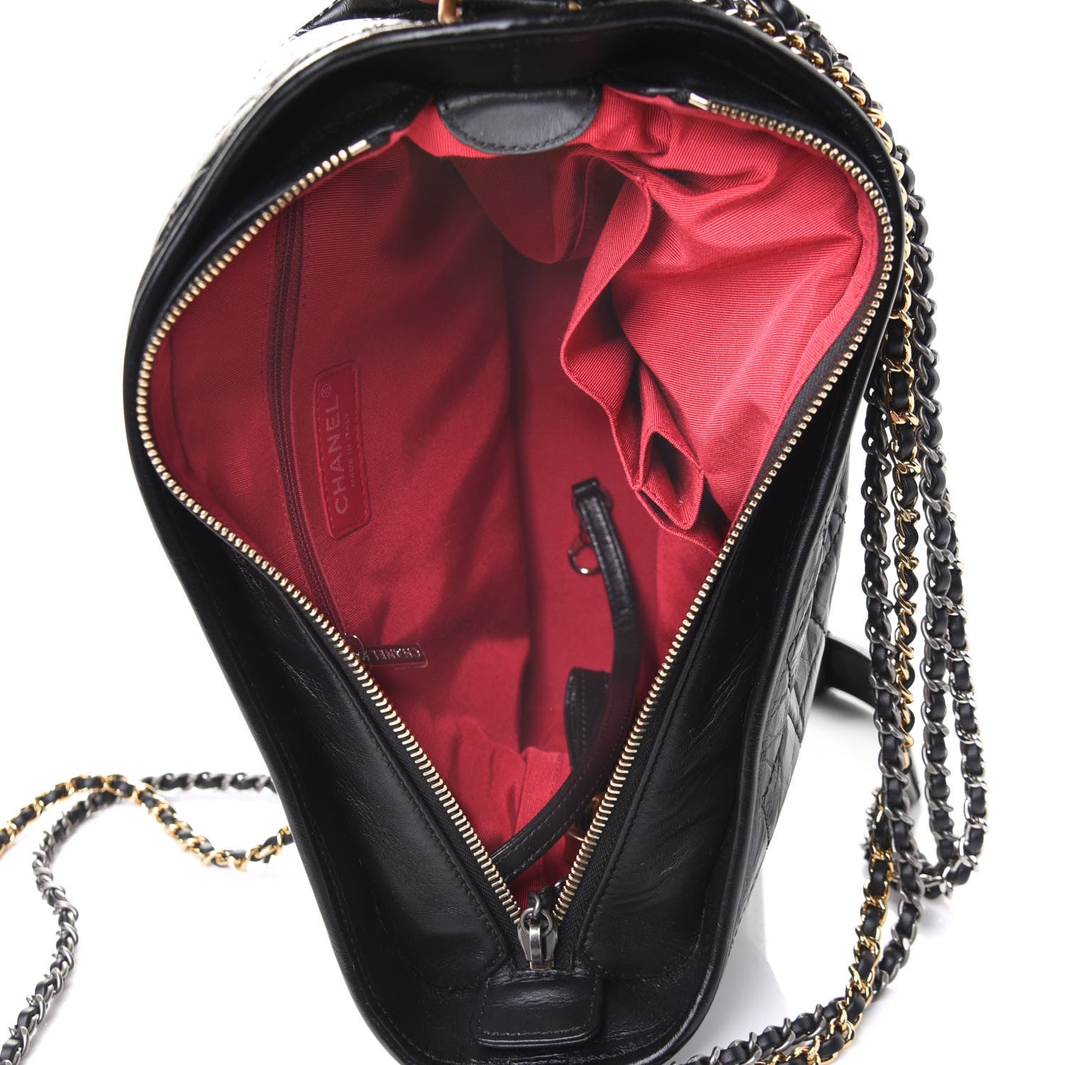 Chanel Aged Calfskin Quilted Medium Gabrielle Hobo Black 4 of 5