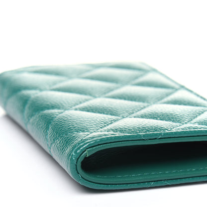 Chanel Caviar Quilted Zipped Key Holder Case Green 12 of 15