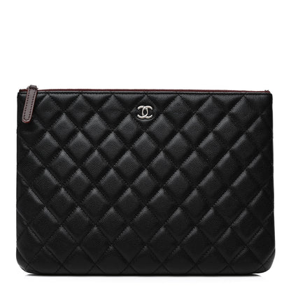 Chanel Caviar Quilted Medium Cosmetic Case Black 1 of 9