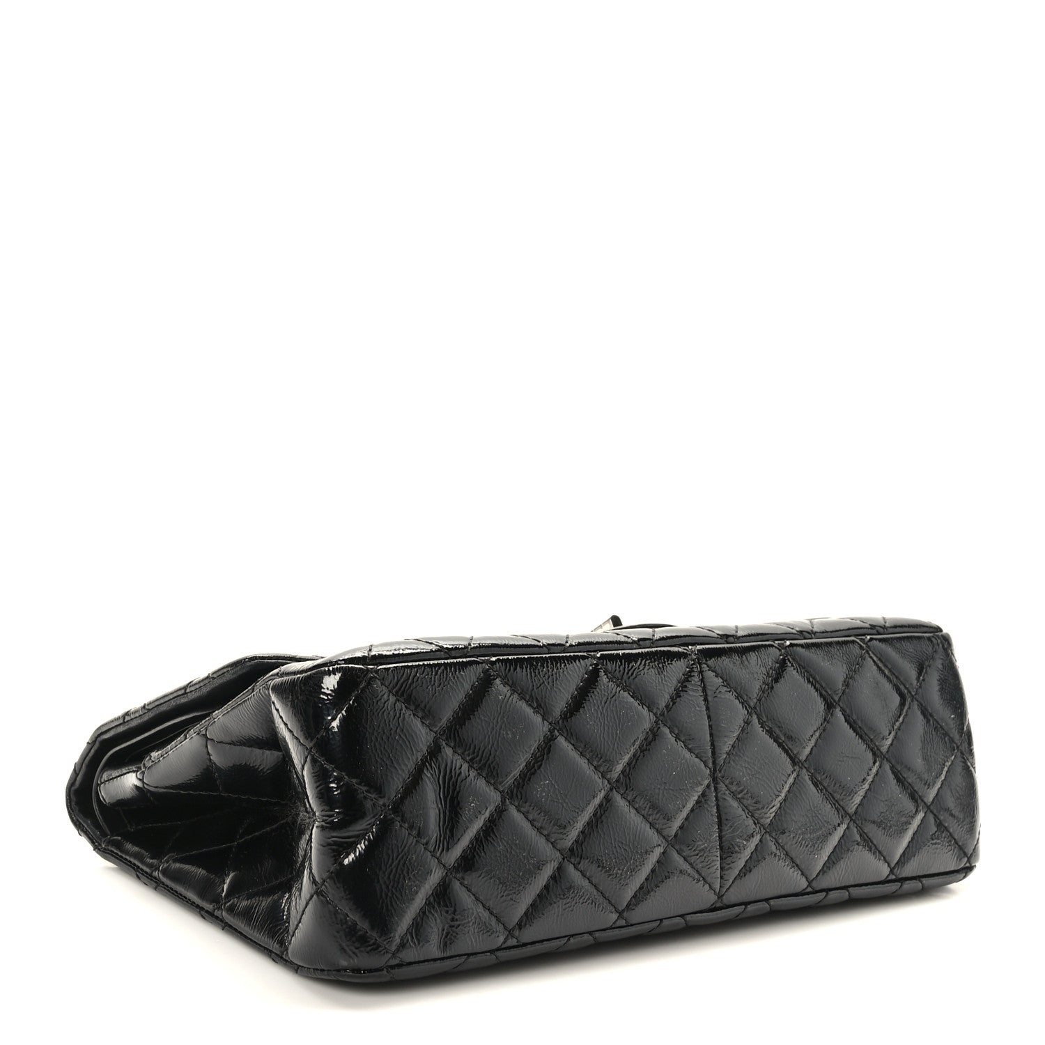 Chanel Distressed Patent Quilted 2.55 Reissue Flap 227 Black 4 of 9