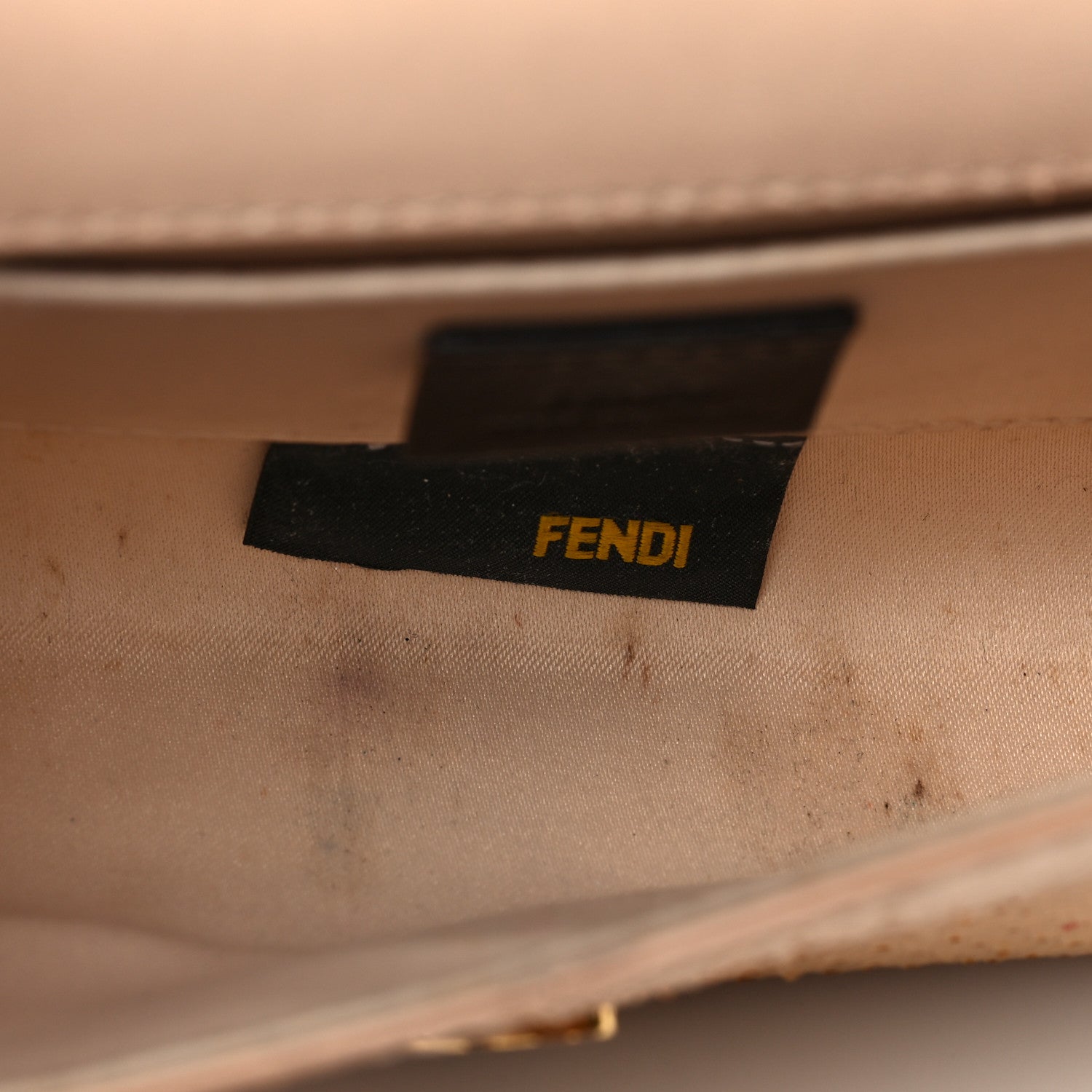 Fendi Snakeskin Mini Rush Clutch Blush 4 of 10