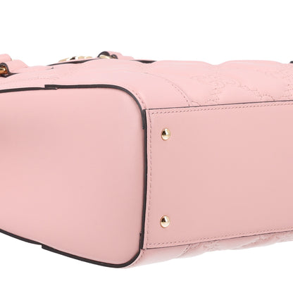 Gucci Calfskin GG Matelasse Mini Top Handle Bag Perfect Pink 9 of 10