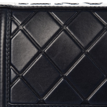 Chanel Calfskin Embossed Small Paris Salzburg Boy Flap Navy 15 of 16