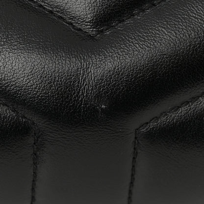 Saint Laurent Calfskin Y Quilted Monogram Toy Loulou Crossbody Bag Black 12 of 12