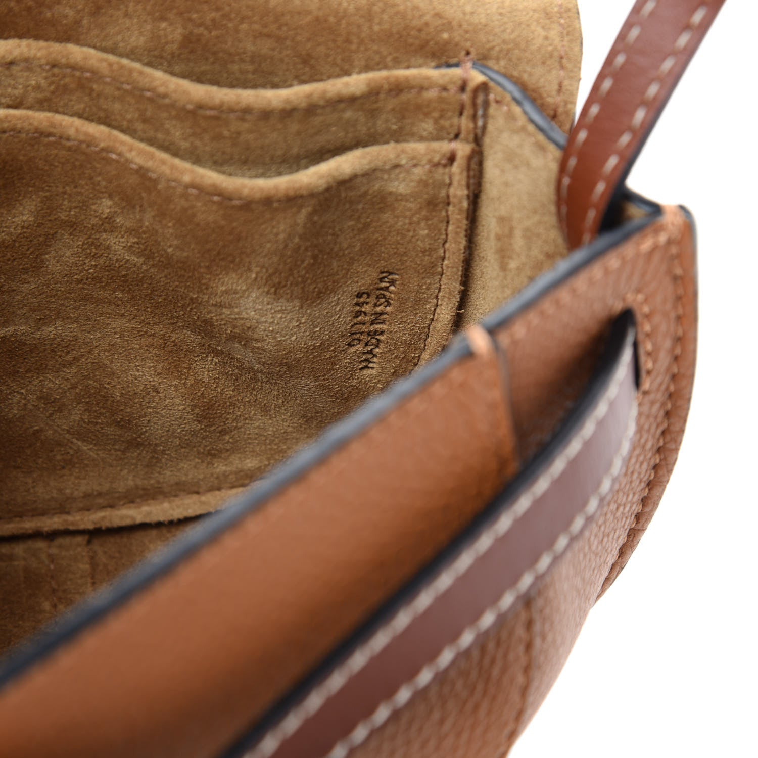 Loewe Grained Calfskin Mini Gate Crossbody Bag Caramel Pecan 9 of 10