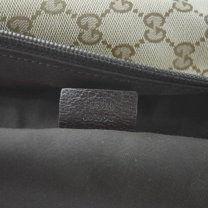 Gucci GG Monogram Web Large Collapsible Carry On Duffle Beige Brown 10 of 11