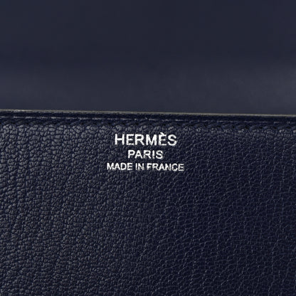 Hermes Chevre Mysore Cinhetic Boxy Top Handle Bag Blue Encre 6 of 11