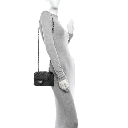 Chanel Lambskin Quilted Mini Rectangular Flap Dark Grey 2 of 11
