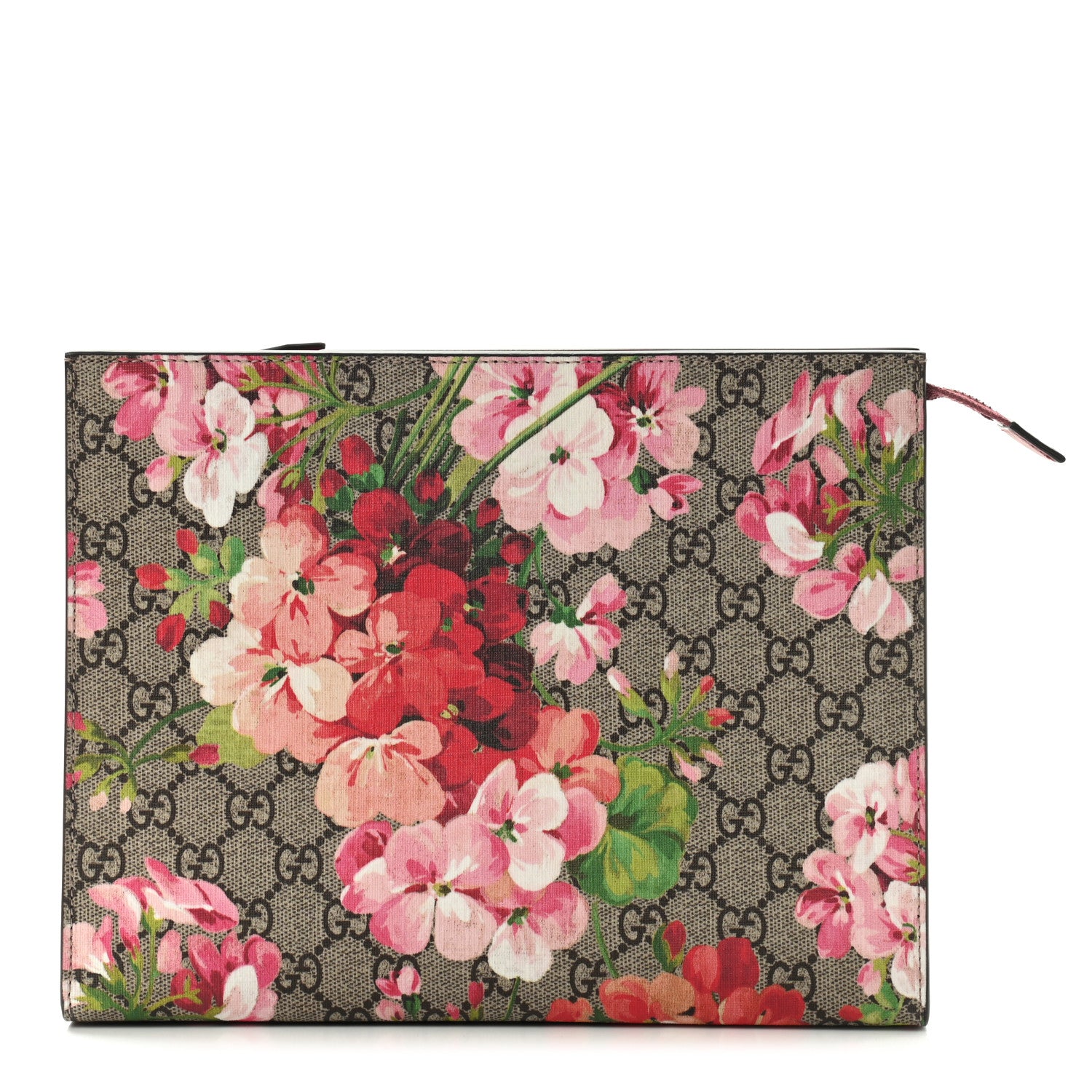 Gucci GG Supreme Monogram Blooms Large Cosmetic Case Beige Multicolor Dry Rose 1 of 7