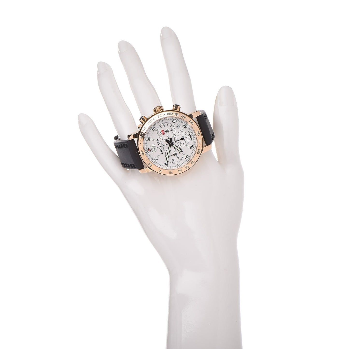 18K Yellow Gold Rubber 41mm Mille Miglia Chronometer Automatic Watch