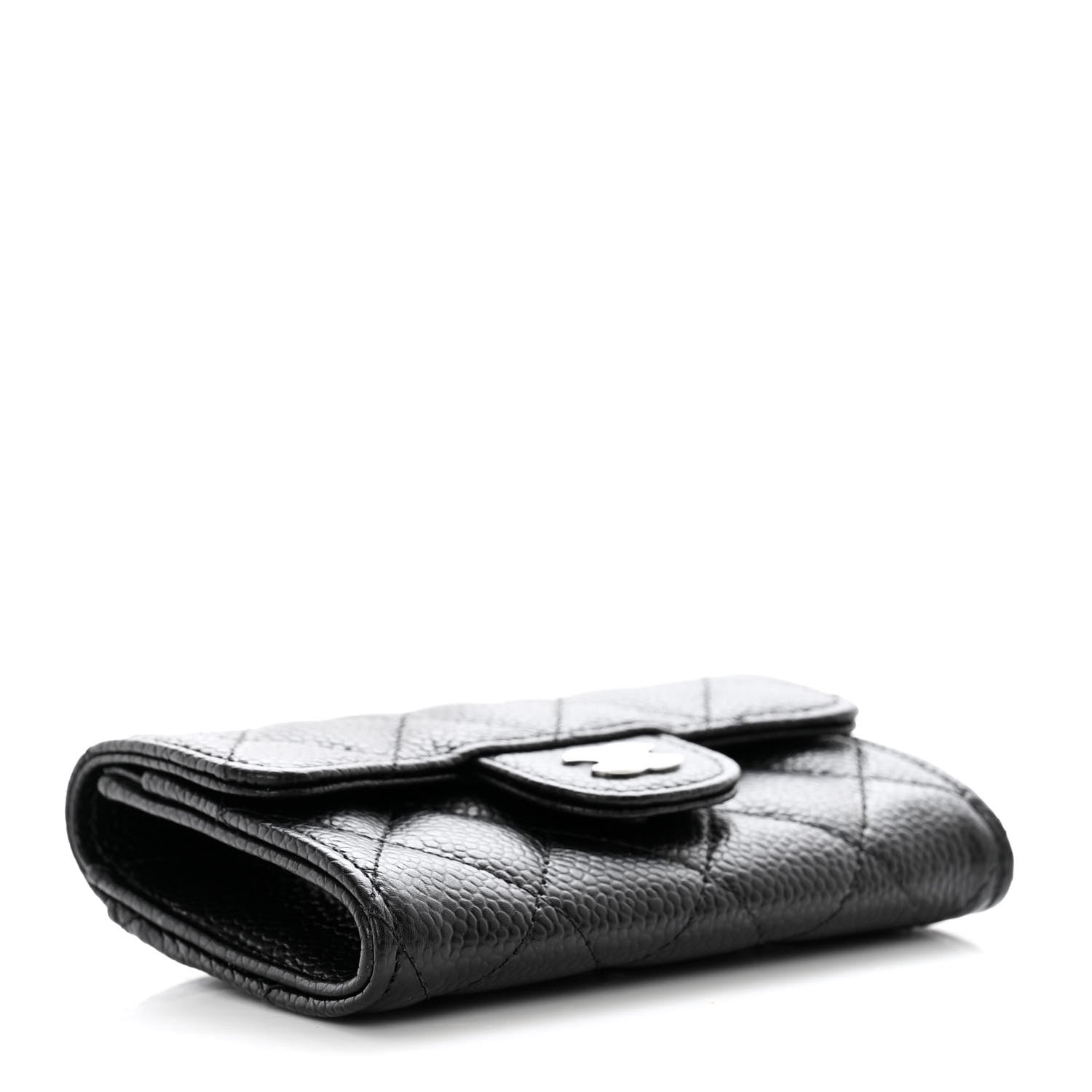 Chanel Caviar Quilted Flap Card Holder Wallet Black 4 of 9