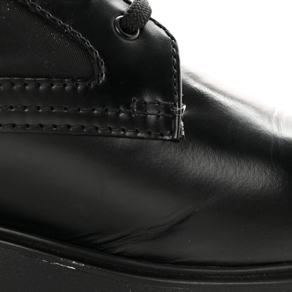 Prada Spazzolato Rois Nylon Metal Triangle Logo Monolith Pouch Pocket 55mm Boots 40 Black 9 of 16